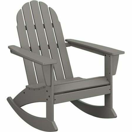 POLYWOOD ADR400GY Vineyard Slate Grey Adirondack Rocking Chair 633ADR400GY